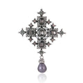 Gold Tone Silver Tone Cross Pearl Look Three Designs Metal Brooch Pin view 6