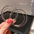 Geometric Hoop Earring Collection in Gold and Silver Tone view 8