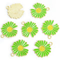 Colorful Daisy Enamel Metal Jewelry Charms, 14 Colorways view 10