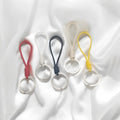 Braided Cord Loop Key Ring Five Color Split Keychain view 3