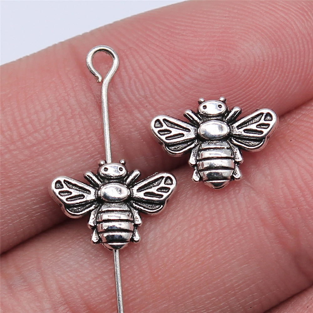 12x8mm 0.65g Multicolor Zinc Alloy Bee Loose Metal Beads for Bracelet Necklace DIY Jewelry Making