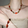 Gold Tone Nugget Bead Necklaces And Bracelets Multi Colors view 2