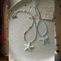 Multicolor Seed Bead Glitter Starfish Pendant Necklace view 4