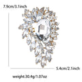 Teardrop Crystal Spray Brooch with Faceted Stones for Jackets and Scarves view 11