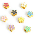 Colorful Five Petal Flower Bead Jewelry Components For DIY Earrings And Bracelets Charms view 5