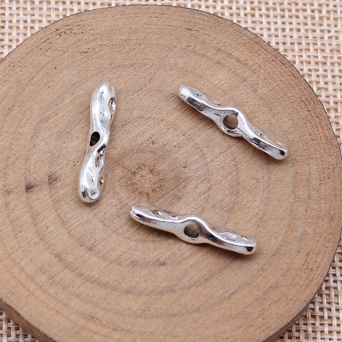 Multi-Color Zinc Alloy Hammered Bow Tie Small Hole Spacer Beads for DIY Jewelry Making
