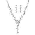 Blue Black Horse Metal Necklace and Earring Set Jewelry Set view 5