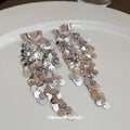 Sequin and Chain Statement Earrings in Ten Designs view 3