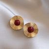 Red Disc Studs
