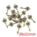 Antique Bronze Ornate Key Charms in Five Vintage Designs view 9