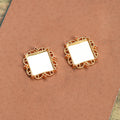 Small Square Filigree Cabochon Trays in Four Finishes view 4