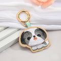 Padded Embroidered Animal Keychains with Snap Hooks in Three Designs view 3