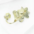 White Lotus Leaf And Pearl Brooch With Green Enamel view 4