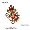 Teardrop Crystal Swirl Brooch with Faceted Stones for Jackets and Scarves view 7