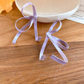 Satin Ribbon Bow Stud Earrings in Five Pastel Colors view 8