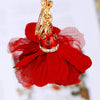 Burgundy Fabric-Flower