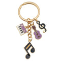 Purple Black Red Blue Pink and Yellow Music Keychains view 5
