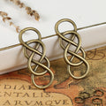 32×12mm Double Figure-8 Alloy Connector Charm for Bracelets
