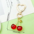 Strawberry and Cherry Charm Keychains in 36 Pictured Variations for Bags and Keys view 9