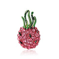 Pink Dragon Fruit Crystal Brooch Decorative Lapel Pin view 5