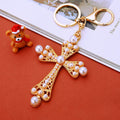 Mixed Crystal Clover and Cross Keychains in Fifteen Pictured Designs view 8