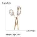 Polished Rhinestone Scissors Brooch in Two Finishes view 6