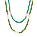 Green Faceted Bead Necklaces White Tube Or Pearl Accents view 5