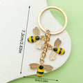 Bee and Honeycomb Charm Keychains Featuring Yellow Sunflower Across 47 Pictured Variations view 4