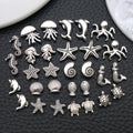 Antique Silver Spacer Bead Shell Beads with 18 Listed Options view 4