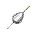 Teardrop Frame Spacer Beads in Detailed Metal Finishes for Jewelry Making view 3