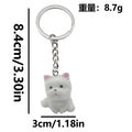 Six Flocked Resin Dog and Animal Metal Keychain Designs view 2