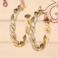 Braided Hoop Earrings in Gold-Tone Metal Jewelry Design view 2