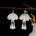 Thirty-One Ornate Peacock Statement Dangle Earrings view 2