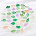 Mini Translucent Glass Leaf Beads in Ten Color Finishes view 2
