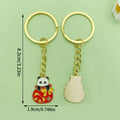 Panda Charm Keychains Featuring Flower Across 42 Pictured Variations view 3