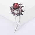 Jellyfish Brooch with Faux Pearl Head for Jackets, Coats, and Scarves view 6