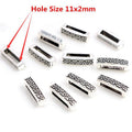 Patterned Rectangular Large-Hole Spacer Beads in Five Designs view 4