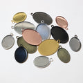 Plain Oval Metal Pendant Trays in Multiple Finishes view 1