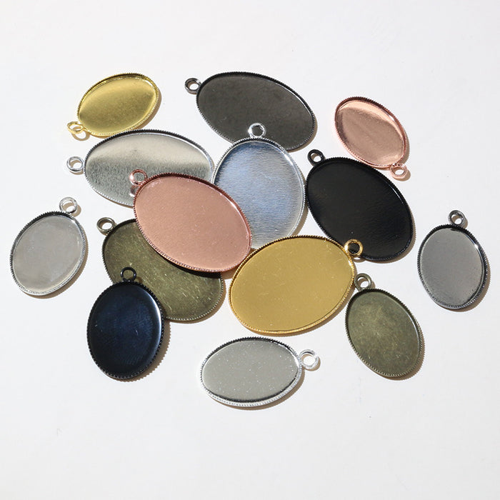 Plain Oval Metal Pendant Trays in Multiple Finishes