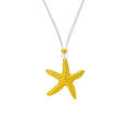 Textured Starfish Pendant Cord Necklaces in Four Colors view 5