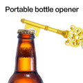 Gold Tone Ornate Key Bottle Opener Keychain With Cross Charm view 3