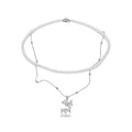 Layered White Bead and Silver Tone Pendant Necklaces view 5
