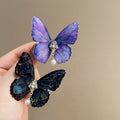 Butterfly Alligator Hair Clip With Pearl Like Drop In Four Colors view 3
