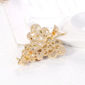 Green Gold Tone Christmas Tree Crystal Metal Brooch Pin view 4