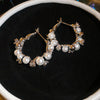 Silver Pearl Hoop
