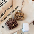 Plush Leopard Mini Bag Pendant Necklace in Three Colors view 4