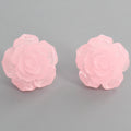 Clear Resin Rose Flower Stud Earrings in Four Colors view 8