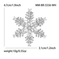 Rhinestone Snowflake Brooch Clear Crystal Winter Pin view 5
