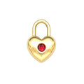 Gold Tone Chain Necklaces With Heart Clasp Birthstone Pendants view 5
