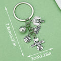 Soccer, Basketball and Football Charm Keychains in 30 Pictured Variations view 7
